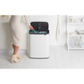 Cos de gunoi cu soft touch, Brabantia, Bo Touch, 2x30 L, 31.2x54.5x65.6 cm, otel, alb