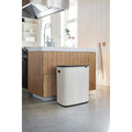 Cos de gunoi cu soft touch, Brabantia, Bo Touch, 2x30 L, 31.2x54.5x65.6 cm, otel, alb