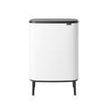 Cos de gunoi cu soft touch, Brabantia, Bo Touch, 60 L, 31.2x54.5x81.5 cm, otel, alb