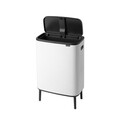 Cos de gunoi cu soft touch, Brabantia, Bo Touch, 60 L, 31.2x54.5x81.5 cm, otel, alb