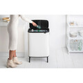 Cos de gunoi cu soft touch, Brabantia, Bo Touch, 60 L, 31.2x54.5x81.5 cm, otel, alb