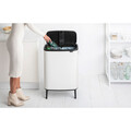 Cos de gunoi cu soft touch, Brabantia, Bo Touch, 2x30 L, 31.2x54.5x81.5 cm, otel, alb
