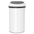 Cos de gunoi cu soft touch, Brabantia, White, 60 L, 40x40x71 cm, otel, alb