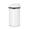 Cos de gunoi cu soft touch, Brabantia, White, 60 L, 40x40x71 cm, otel, alb