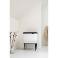Cos de rufe, Brabantia, White, 60 L, 32x54x67 cm, polipropilena/otel, alb