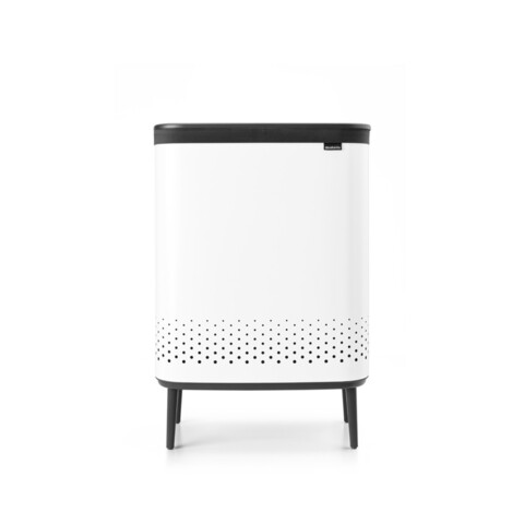 Cos de rufe, Brabantia, White, 2x45 L, 32x54x79 cm, polipropilena/otel, alb