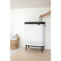 Cos de rufe, Brabantia, White, 2x45 L, 32x54x79 cm, polipropilena/otel, alb