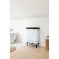 Cos de rufe, Brabantia, White, 2x45 L, 32x54x79 cm, polipropilena/otel, alb