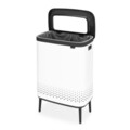 Cos de rufe, Brabantia, White, 2x45 L, 32x54x79 cm, polipropilena/otel, alb