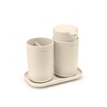 Set accesorii pentru baie 3 piese, Brabantia, Soft Beige, polipropilena, bej