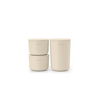 Bej, Set 3 recipiente de baie