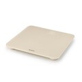 Cantar digital pentru baie, Brabantia, Soft Beige, 30x30x2.4 cm, max 180 kg, sticla, bej
