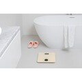 Cantar digital pentru baie, Brabantia, Soft Beige, 30x30x4.3 cm, fara baterii, polipropilena/sticla, bej