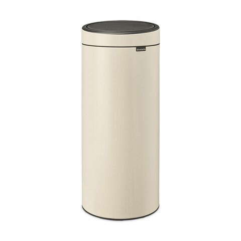 Cos de gunoi cu soft touch, Brabantia, Touch New, 30 L, 32x29.5x72 cm, otel, bej