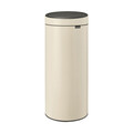 Cos de gunoi cu soft touch, Brabantia, Touch New, 30 L, 32x29.5x72 cm, otel, bej