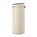 Cos de gunoi cu soft touch, Brabantia, Touch New, 30 L, 32x29.5x72 cm, otel, bej