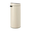 Cos de gunoi cu soft touch, Brabantia, Touch New, 30 L, 32x29.5x72 cm, otel, bej