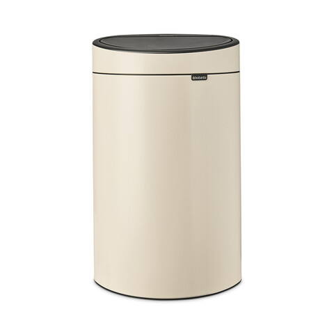 Cos de gunoi cu soft touch, Brabantia, Touch New, 40 L, 30.2x43.5x72.7 cm, otel, bej