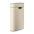 Cos de gunoi cu soft touch, Brabantia, Touch New, 40 L, 30.2x43.5x72.7 cm, otel, bej