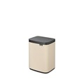 Cos de rufe, Brabantia, Bo Small, 4 L, 17.2x20x27.2 cm, otel, bej