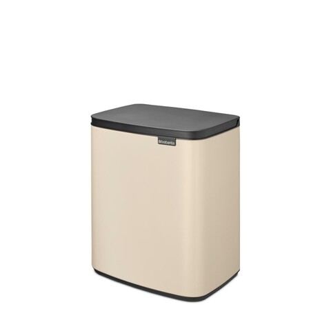 Cos de rufe, Brabantia, Bo Small, 12 L, 23x29.5x37.5 cm, otel, bej