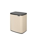 Cos de rufe, Brabantia, Bo Small, 12 L, 23x29.5x37.5 cm, otel, bej