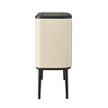Cos de gunoi cu soft touch, Brabantia, Bo Touch, 36 L, 31.2x54x68 cm, otel, bej