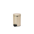 Cos de gunoi cu pedala, Brabantia, NewIcon Metallic Gold, 3 L, 23.5x16.8x26.4 cm, otel, auriu