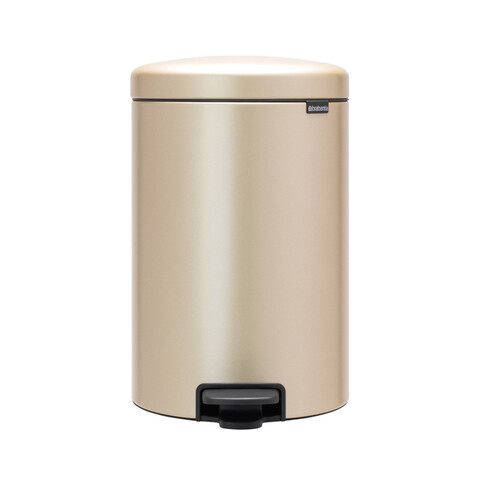 Cos de gunoi cu pedala, Brabantia, NewIcon Metallic Gold, 20 L, 38x29x46.7 cm, otel, auriu