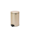 Cos de gunoi cu pedala, Brabantia, NewIcon Metallic Gold, 20 L, 38x29x46.7 cm, otel, auriu