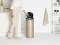 Cos de gunoi cu soft touch, Brabantia, Touch New Metallic, 30 L, 32x29.5x72 cm, otel, auriu