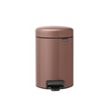 Cos de gunoi cu pedala, Brabantia, NewIcon, 3 L, 23.5x16.8x26.4 cm, otel, grej satinat