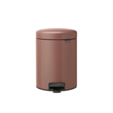 Cos de gunoi cu pedala, Brabantia, NewIcon, 5 L, 27.2x20.5x29.1 cm, otel, grej satinat