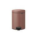 Cos de gunoi cu pedala, Brabantia, NewIcon, 5 L, 27.2x20.5x29.1 cm, otel, grej satinat