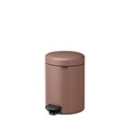 Cos de gunoi cu pedala, Brabantia, NewIcon, 5 L, 27.2x20.5x29.1 cm, otel, grej satinat
