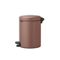 Cos de gunoi cu pedala, Brabantia, NewIcon, 5 L, 27.2x20.5x29.1 cm, otel, grej satinat