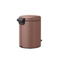 Cos de gunoi cu pedala, Brabantia, NewIcon, 5 L, 27.2x20.5x29.1 cm, otel, grej satinat