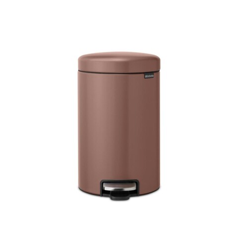 Cos de gunoi cu pedala, Brabantia, NewIcon, 12 L, 33.8x25.1x41.1 cm, otel, grej satinat