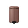Cos de gunoi cu pedala, Brabantia, NewIcon, 12 L, 33.8x25.1x41.1 cm, otel, grej satinat