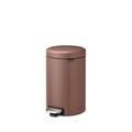 Cos de gunoi cu pedala, Brabantia, NewIcon, 12 L, 33.8x25.1x41.1 cm, otel, grej satinat
