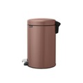 Cos de gunoi cu pedala, Brabantia, NewIcon, 12 L, 33.8x25.1x41.1 cm, otel, grej satinat