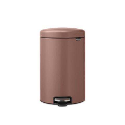 Cos de gunoi cu pedala, Brabantia, NewIcon, 20 L, 38x29x46.7 cm, otel, grej satinat