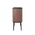 Cos de gunoi cu soft touch, Brabantia, Bo Touch, 11+23 L, 31.2x54x68 cm, otel, grej satinat