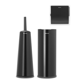 Negru, Set accesorii baie 3 piese