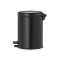 Cos de gunoi cu pedala, Brabantia, NewIcon, 5 L, 27.2x20.5x29.1 cm, otel, negru mat