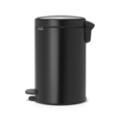 Cos de gunoi cu pedala, Brabantia, NewIcon, 12 L, 33.8x25.1x41.1 cm, otel, negru mat