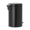 Cos de gunoi cu pedala, Brabantia, NewIcon, 12 L, 33.8x25.1x41.1 cm, otel, negru mat