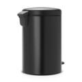 Cos de gunoi cu pedala, Brabantia, NewIcon, 20 L, 38x29x46.7 cm, otel, negru mat