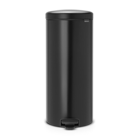 Cos de gunoi cu pedala, Brabantia, NewIcon, 30 L, 38x29.3x67.9 cm, otel, negru mat