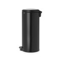 Cos de gunoi cu pedala, Brabantia, NewIcon, 30 L, 38x29.3x67.9 cm, otel, negru mat